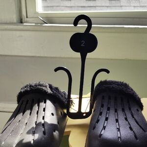 Black Fuzzy Lined Clogs